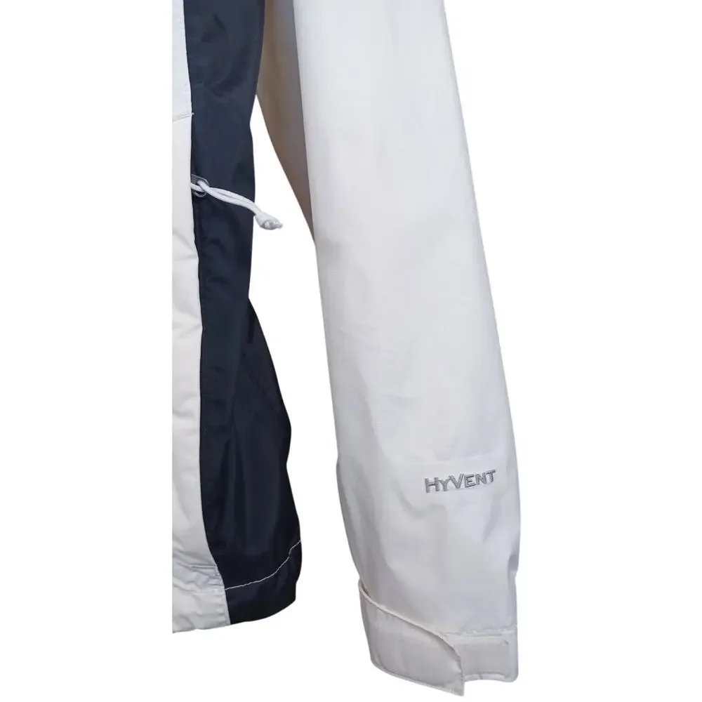 The North Face Women's Large HyVent Waterproof Hooded Rain Jacket White/Black - Picture 7 of 11